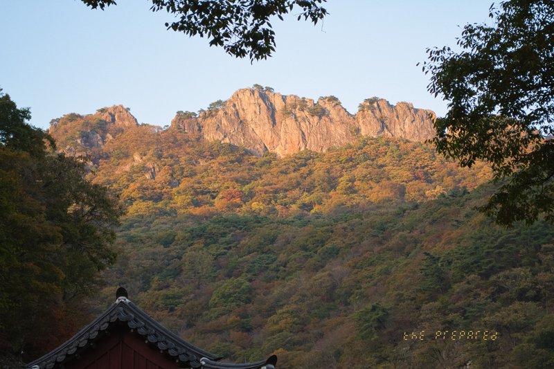 내장사 밖에서 바라본 내장산 모습